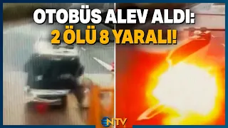 Crashed into Barriers and Burst into Flames! 2 Dead, 8 Injured in Passenger Bus Accident | NTV