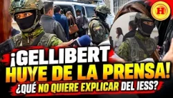 Con escudos y militares: Así evitó declarar Cynthia Gellibert ante la prensa cuencana