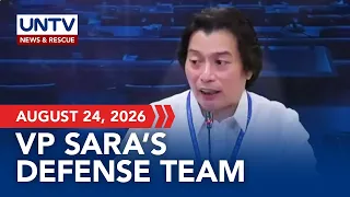 Defense spokesperson Atty. Poa gives updates on Day 17 of VP Sara’s impeachment trial
