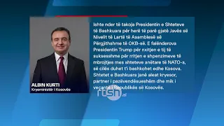 Kurti publikon takimin me Trump - “SHBA, aleati kryesor dhe partneri i pazëvendësueshëm i Kosovës”