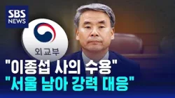외교부 "이종섭 사의 수용"…이 대사 "서울 남아 강력 대응" / SBS