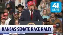 What does President Donald Trump’s visit to Kansas say about Senate race
