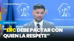 Rufián: "ERC debe pactar con quien la respete"