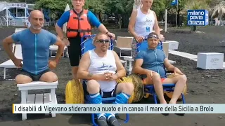 Athletes with disabilities from Vigevano to take on the sea in Brolo, Sicily, by swimming and can...