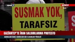 Gaziantep’te İran Saldırılarına Protesto | Kahrolsun İsrail Kahrolsun ABD Sloganları Yükseldi