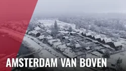 Sneeuw in de stad: dronebeelden in Oost en Noord Sneeuw in de stad: dronebeelden in Oost en Noord