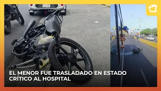 Child in critical condition after being struck by a pickup truck in #Managua