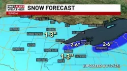 More snow on deck for Sunday, bitter cold strikes Monday