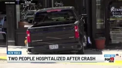 Two people hospitalized after crash