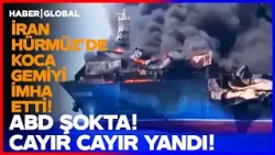 ABD ŞOKTA: DENİZİN ORTASINDA CAYIR CAYIR YANDI! İran Dev Gemiyi Böyle İmha Etti!