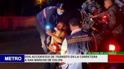 TWO TRAFFIC ACCIDENTS ON THE HIGHWAY TO SAN MARCOS DE COLÓN