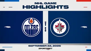 NHL Pre-Season Highlights | Oilers vs. Jets - September 22, 2026
