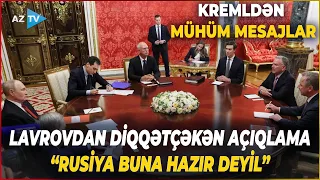 Moskva görüşündən dərhal sonra Lavrov və Peskovdan KRİTİK AÇIQLAMALAR - "Rusiya buna hazır deyil"