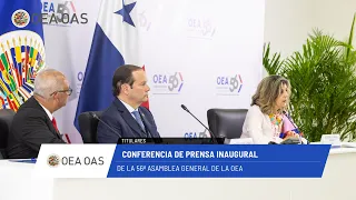 OAS News: Inaugural Press Conference of the 56th OAS General Assembly. June 23, 2026.