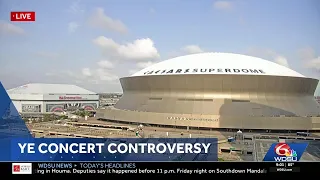 NOPD investigate bomb threat outside Superdome during Ye concert