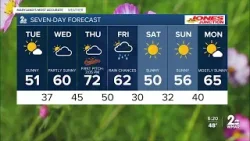 Новости WMAR-2. Дилан Робишо. Погода в понедельник вечером.