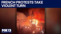 French protests turn violent, thousands arrested | FOX 13 Seattle