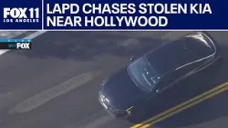 LAPD chases stolen vehicle near Hollywood LAPD chases stolen vehicle near Hollywood
