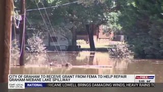 FEMA grants $15.8 million to repair Graham-Mebane Spillway