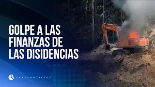 Army destroys machinery at illegal mining complex in Tolima