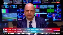 Polisler ve gazeteciler halı sahada karşılaştı