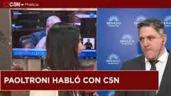 FRANCISCO PAOLTRONI habló con C5N en plena sesión del SENADO por la REFORMA LABORAL