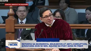 Reporma sa ekonomiya, edukasyon at anti-corruption, binigyang-diin ni Sen. Aquino sa post-SONA