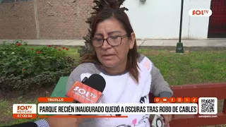 Trujillo: Newly inaugurated park left in the dark after cable theft