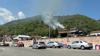 Пожар над православните гробишта во Тетово