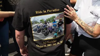 Riders burn rubber to honor man who drowned in Missouri River