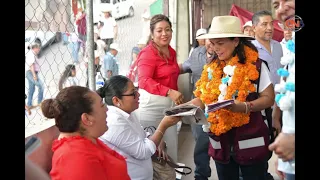 Beatriz Mojica defends national sovereignty door-to-door in Tlapa