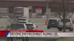 Меры по пресечению нарушений направлены на выявление агрессивных водителей на трассе I-25.