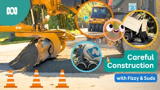 Let's learn about construction together! 🫧🚧🏗️ | Fizzy & Suds | ABC Kids