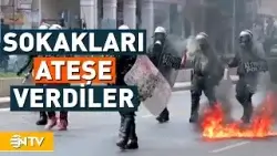 Protestocular Polise Saldırdı! Sokakları Savaş Alanına Döndü | NTV