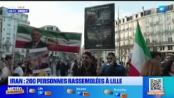 Une manifestation à Lille contre le régime iranien.