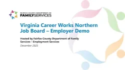 Virginia Career Works Northern Job Board - Employer Demo