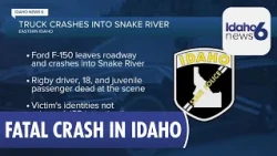 2 dead after pickup truck crashes into Snake River in eastern Idaho