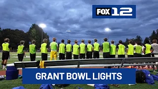 Grant High School holds ceremony for first game under newly-installed field lights