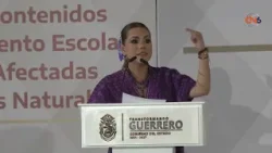 Evelyn Salgado entrega 29 mil apoyos y equipo a 599 escuelas afectadas por fenómenos naturales