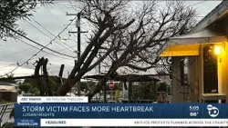 Logan Heights woman, storm victim faces more heartbreak after fire damages home