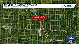 Interstate 70 bridge work will affect eastbound, westbound traffic this week in Kansas City