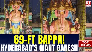 Ganesh Chaturthi 2026: Khairatabad’s 69-Ft Panchamukha Ganesh Draws Devotees In Hyderabad | ET Now