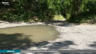 Kiszáradt az Eger-patak Almárnál - 2026.07.21.
