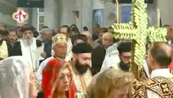 Его Святейшество Папа Тавадрос II возглавляет процессию в Вербное воскресенье.