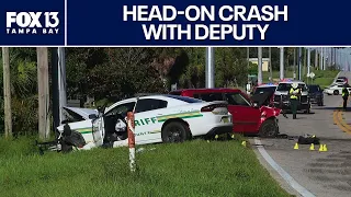Florida deputy hospitalized after head-on crash