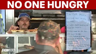 A Bronx pizzeria owner’s sign to people eating from his trash: ‘Come inside’