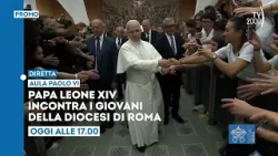 Papa Leone XIV incontra i giovani della Diocesi di Roma, oggi 10 gennaio ore 17 in diretta su TV2000 Papa Leone XIV incontra i giovani della Diocesi di Roma, oggi 10 gennaio ore 17 in diretta su TV2000