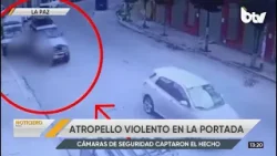 Cámaras lo captaron: Atropelló a un conductor y se dio a la fuga en la zona La Portada de La Paz