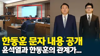 Han Dong-hoon's text messages revealed... What about his relationship with Yoon Suk-yeol...