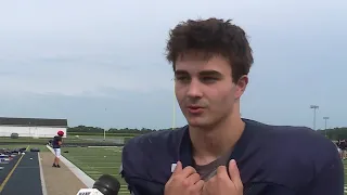 Norwell junior wide receiver Cooper Bunn practice interview 8/11/2026